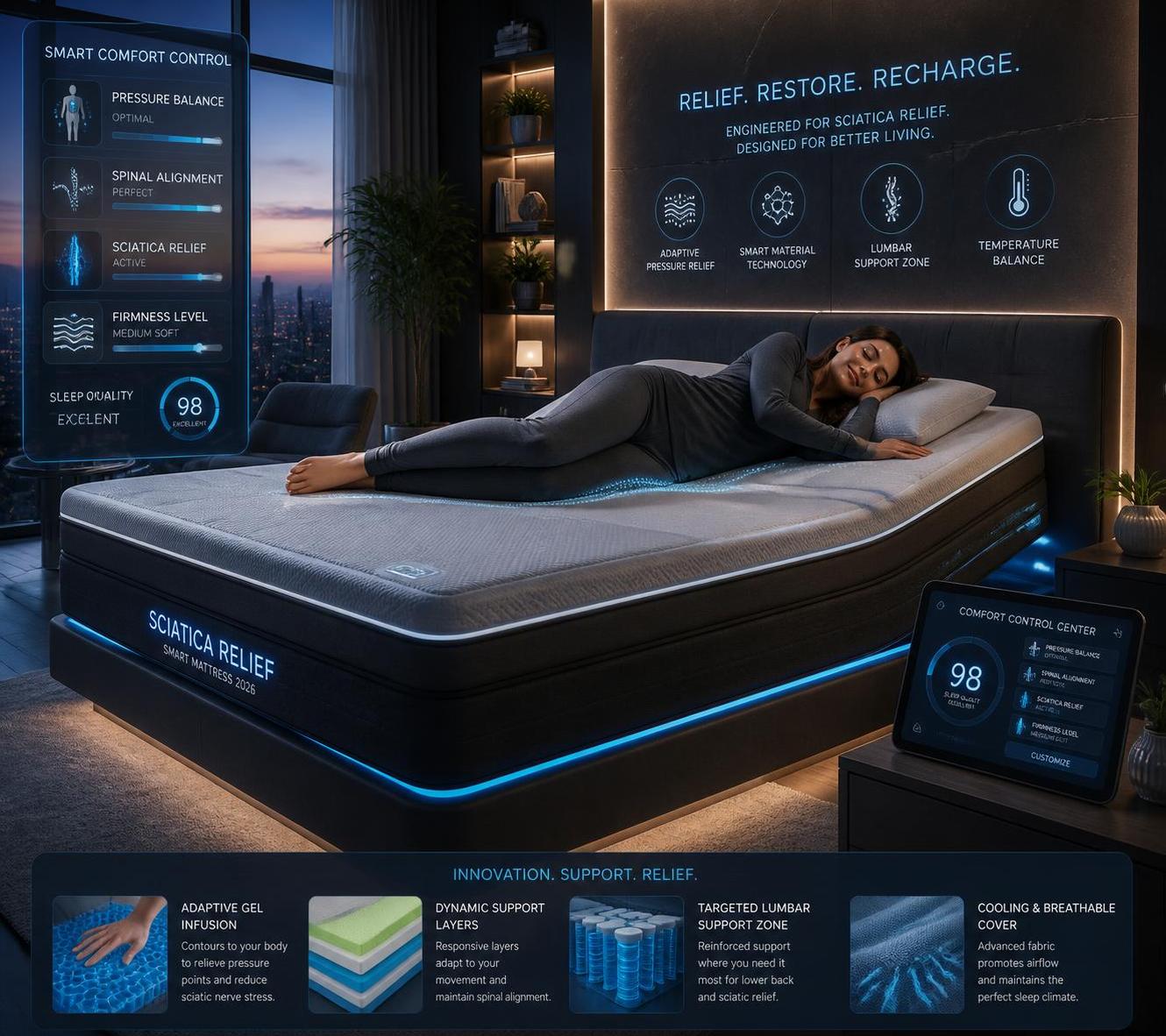 Choosing the Best Mattress for Sciatica Relief in 2026