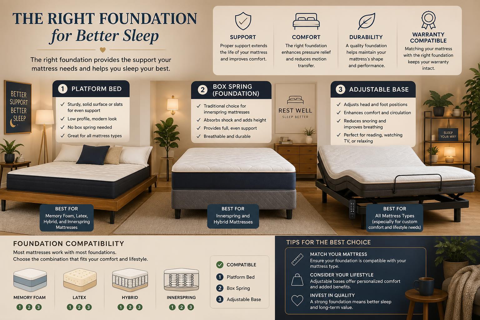The Ultimate Guide to Selecting the Right Foundation for Your Mattress