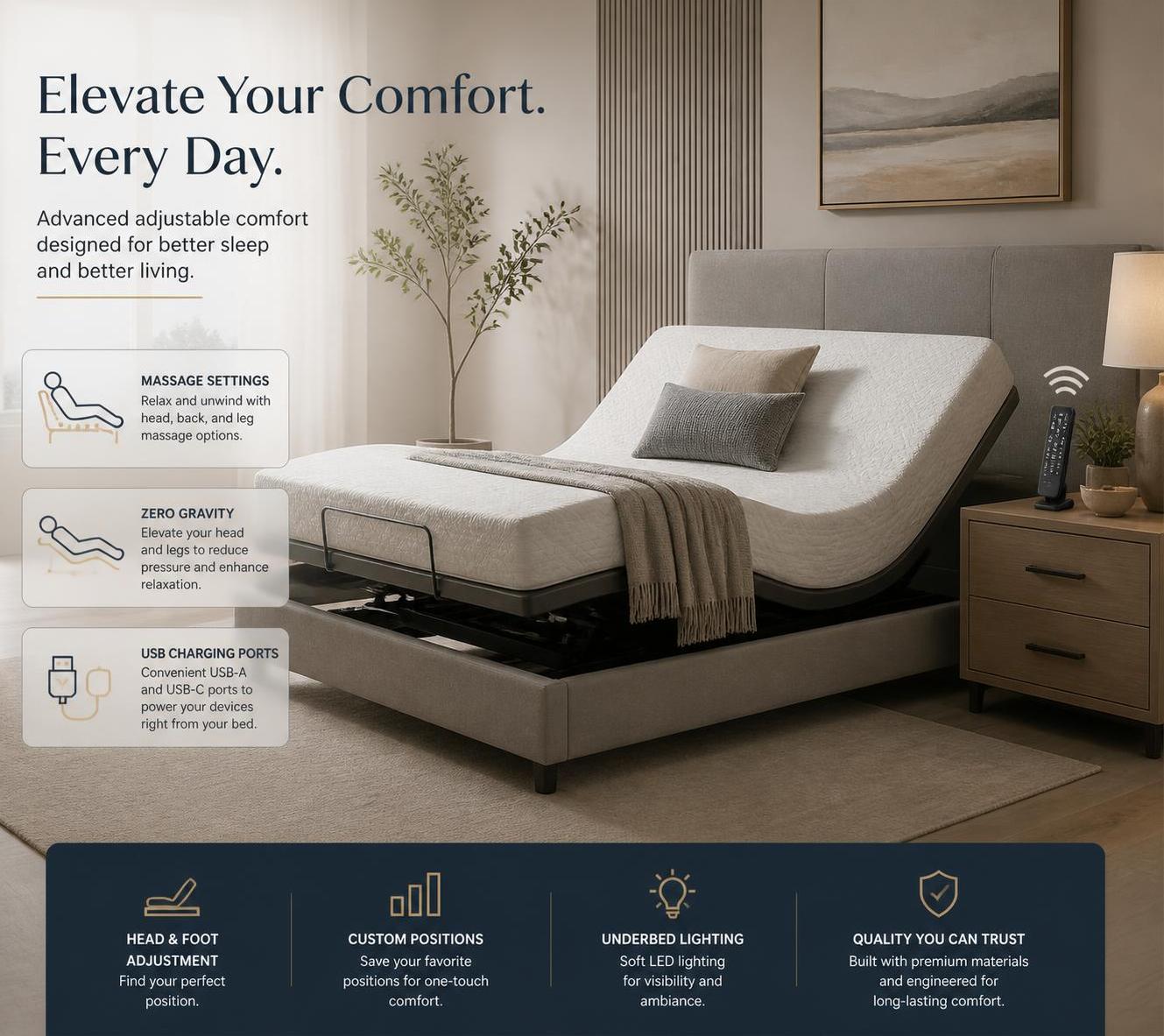 Top Adjustable Base Features to Enhance Your Sleep Experience