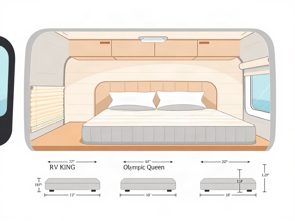 Mattress Sizes That Fit RV King Short King and Olympic Queen Beds